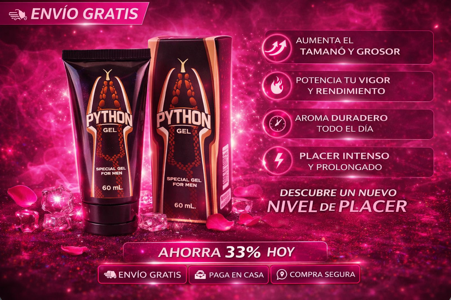 PYTHON GEL - LEVANTA A TU AMIGUITO YA 60 ML